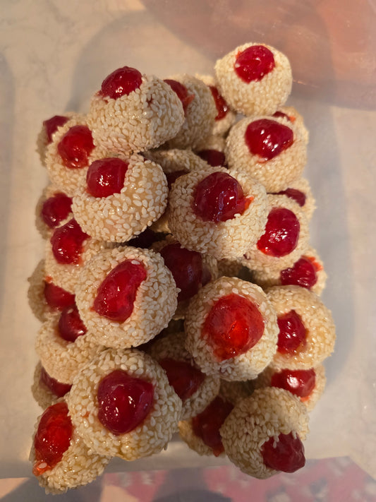 Moroccan Sesame Cherry Cookies